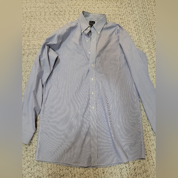 Jos. A. Bank Shirts Jos A Bank Mens Blue White Pinstripe Shirt Size